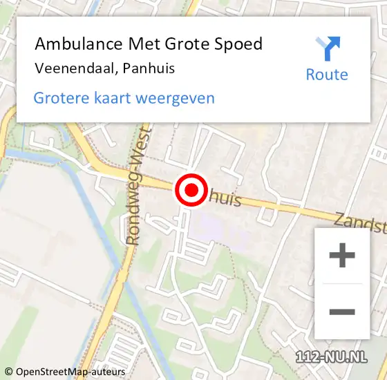 Locatie op kaart van de 112 melding: Ambulance Met Grote Spoed Naar Veenendaal, Panhuis op 3 maart 2019 19:55