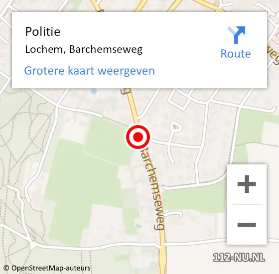 Locatie op kaart van de 112 melding: Politie Lochem, Barchemseweg op 3 maart 2019 20:46