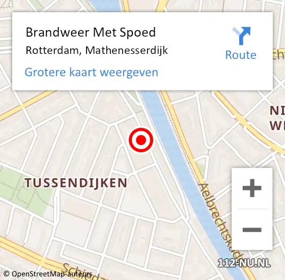 Locatie op kaart van de 112 melding: Brandweer Met Spoed Naar Rotterdam, Mathenesserdijk op 4 maart 2019 03:51