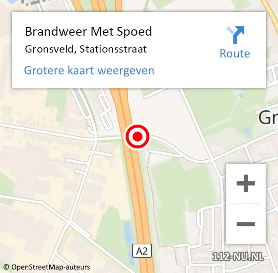 Locatie op kaart van de 112 melding: Brandweer Met Spoed Naar Gronsveld, Stationsstraat op 4 maart 2019 12:53