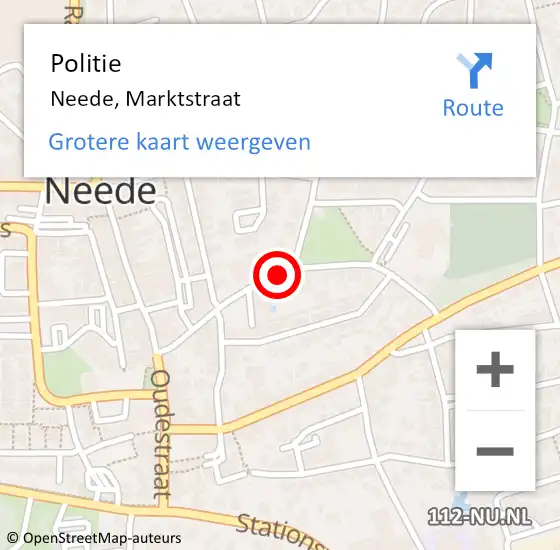 Locatie op kaart van de 112 melding: Politie Neede, Marktstraat op 5 maart 2019 12:55