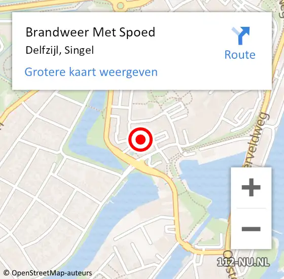 Locatie op kaart van de 112 melding: Brandweer Met Spoed Naar Delfzijl, Singel op 25 maart 2014 13:49