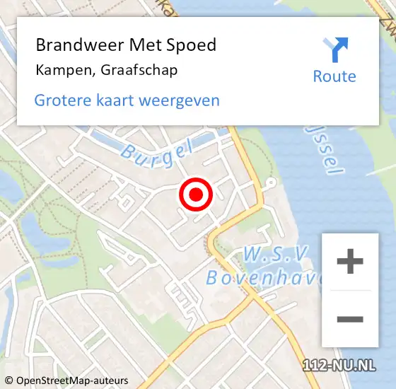 Locatie op kaart van de 112 melding: Brandweer Met Spoed Naar Kampen, Graafschap op 6 maart 2019 23:51