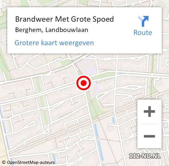 Locatie op kaart van de 112 melding: Brandweer Met Grote Spoed Naar Berghem, Landbouwlaan op 7 maart 2019 15:05