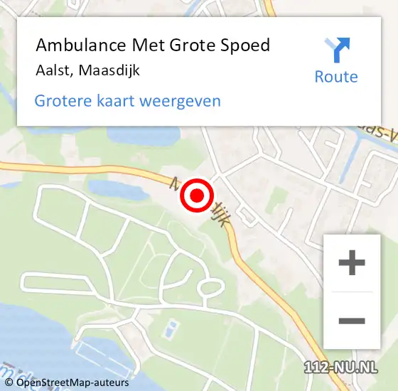 Locatie op kaart van de 112 melding: Ambulance Met Grote Spoed Naar Aalst, Maasdijk op 8 maart 2019 18:24