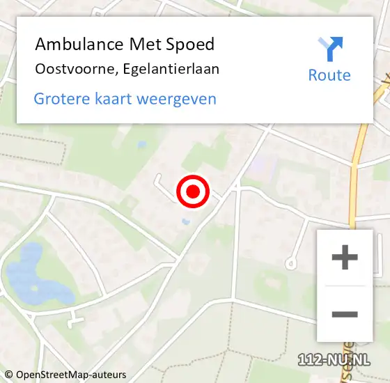 Locatie op kaart van de 112 melding: Ambulance Met Spoed Naar Oostvoorne, Egelantierlaan op 8 maart 2019 18:40