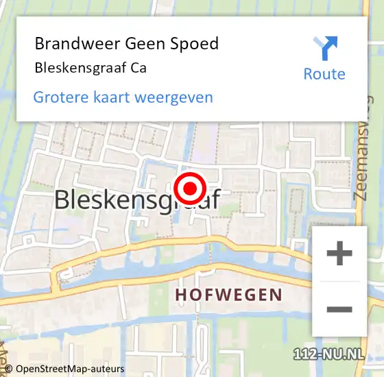 Locatie op kaart van de 112 melding: Brandweer Geen Spoed Naar Bleskensgraaf Ca op 9 maart 2019 14:44