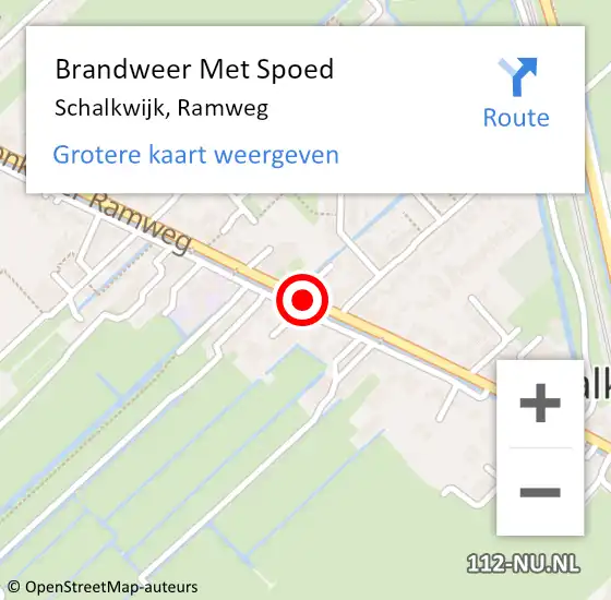 Locatie op kaart van de 112 melding: Brandweer Met Spoed Naar Schalkwijk, Ramweg op 9 maart 2019 15:43