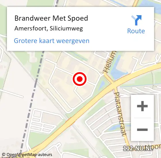 Locatie op kaart van de 112 melding: Brandweer Met Spoed Naar Amersfoort, Siliciumweg op 9 maart 2019 16:03