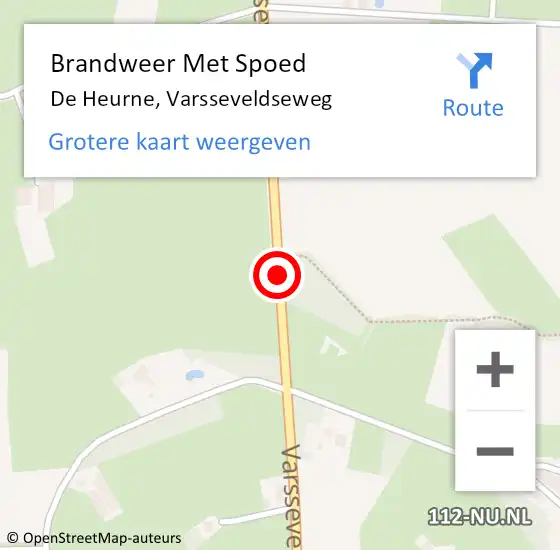 Locatie op kaart van de 112 melding: Brandweer Met Spoed Naar De Heurne, Varsseveldseweg op 9 maart 2019 16:06