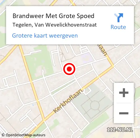 Locatie op kaart van de 112 melding: Brandweer Met Grote Spoed Naar Tegelen, Van Wevelickhovenstraat op 9 maart 2019 20:39