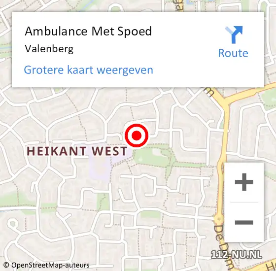 Locatie op kaart van de 112 melding: Ambulance Met Spoed Naar Valenberg op 9 maart 2019 23:08