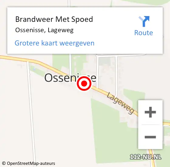 Locatie op kaart van de 112 melding: Brandweer Met Spoed Naar Ossenisse, Lageweg op 10 maart 2019 10:34