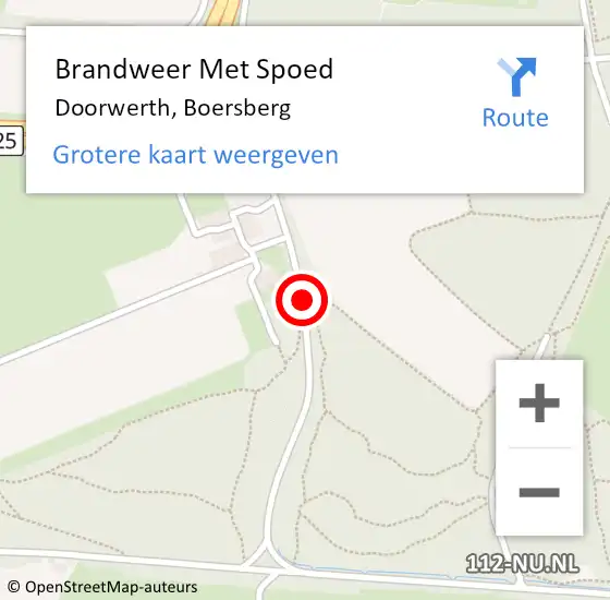 Locatie op kaart van de 112 melding: Brandweer Met Spoed Naar Doorwerth, Boersberg op 10 maart 2019 14:27