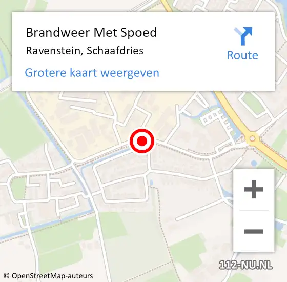 Locatie op kaart van de 112 melding: Brandweer Met Spoed Naar Ravenstein, Schaafdries op 10 maart 2019 14:28