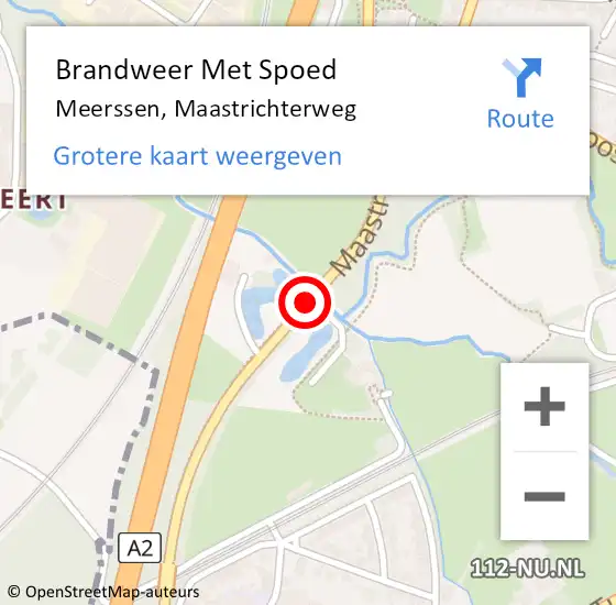 Locatie op kaart van de 112 melding: Brandweer Met Spoed Naar Meerssen, Maastrichterweg op 10 maart 2019 14:35