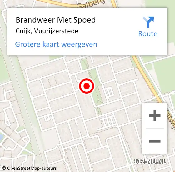 Locatie op kaart van de 112 melding: Brandweer Met Spoed Naar Cuijk, Vuurijzerstede op 10 maart 2019 15:02