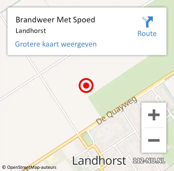 Locatie op kaart van de 112 melding: Brandweer Met Spoed Naar Landhorst op 10 maart 2019 15:31