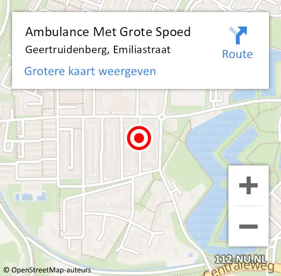 Locatie op kaart van de 112 melding: Ambulance Met Grote Spoed Naar Geertruidenberg, Emiliastraat op 10 maart 2019 15:51