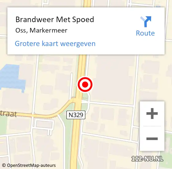 Locatie op kaart van de 112 melding: Brandweer Met Spoed Naar Oss, Markermeer op 10 maart 2019 18:04