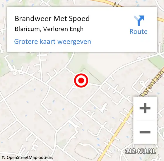 Locatie op kaart van de 112 melding: Brandweer Met Spoed Naar Blaricum, Verloren Engh op 11 maart 2019 15:50