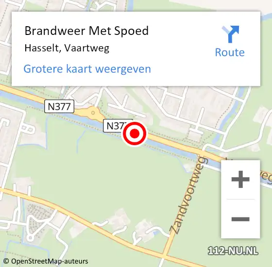 Locatie op kaart van de 112 melding: Brandweer Met Spoed Naar Hasselt, Vaartweg op 11 maart 2019 19:34
