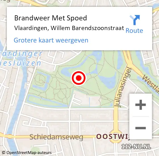 Locatie op kaart van de 112 melding: Brandweer Met Spoed Naar Vlaardingen, Zevenmanshaven Oost op 12 maart 2019 00:20