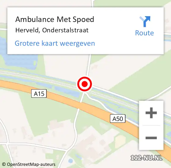 Locatie op kaart van de 112 melding: Ambulance Met Spoed Naar Herveld, Onderstalstraat op 12 maart 2019 12:55