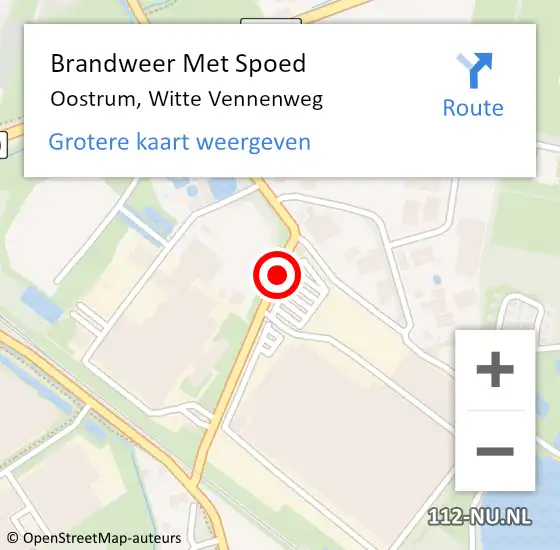 Locatie op kaart van de 112 melding: Brandweer Met Spoed Naar Oostrum, Witte Vennenweg op 12 maart 2019 21:53