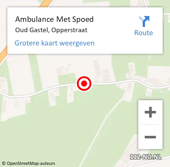 Locatie op kaart van de 112 melding: Ambulance Met Spoed Naar Oud Gastel, Opperstraat op 13 maart 2019 13:33
