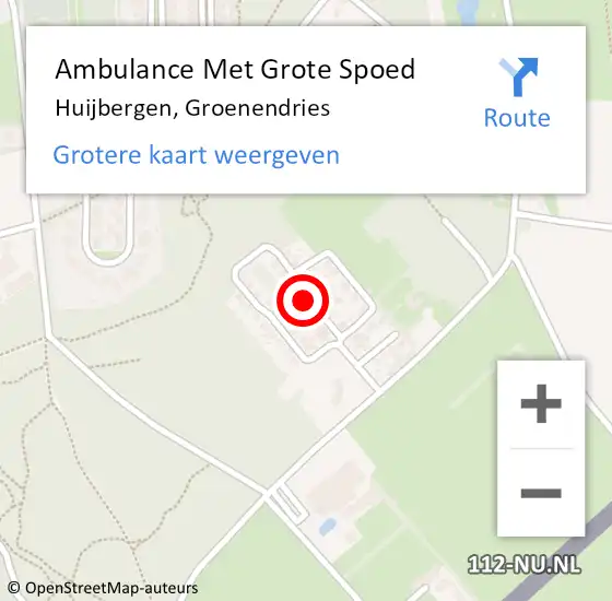 Locatie op kaart van de 112 melding: Ambulance Met Grote Spoed Naar Huijbergen, Groenendries op 13 maart 2019 15:13