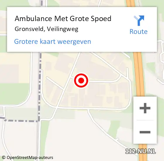 Locatie op kaart van de 112 melding: Ambulance Met Grote Spoed Naar Gronsveld, Veilingweg op 26 maart 2014 10:52