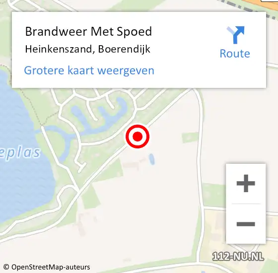 Locatie op kaart van de 112 melding: Brandweer Met Spoed Naar Heinkenszand, Boerendijk op 15 maart 2019 00:37