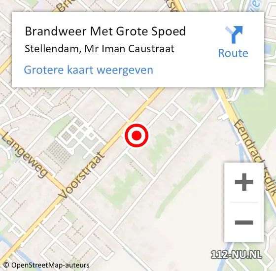 Locatie op kaart van de 112 melding: Brandweer Met Grote Spoed Naar Stellendam, Mr Iman Caustraat op 15 maart 2019 19:28