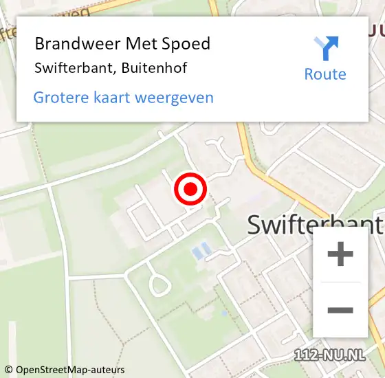 Locatie op kaart van de 112 melding: Brandweer Met Spoed Naar Swifterbant, Buitenhof op 15 maart 2019 21:23