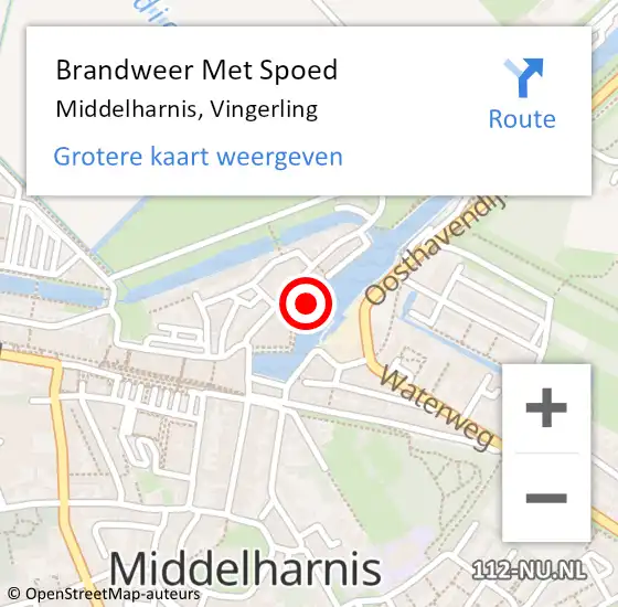 Locatie op kaart van de 112 melding: Brandweer Met Spoed Naar Middelharnis, Vingerling op 16 maart 2019 02:31