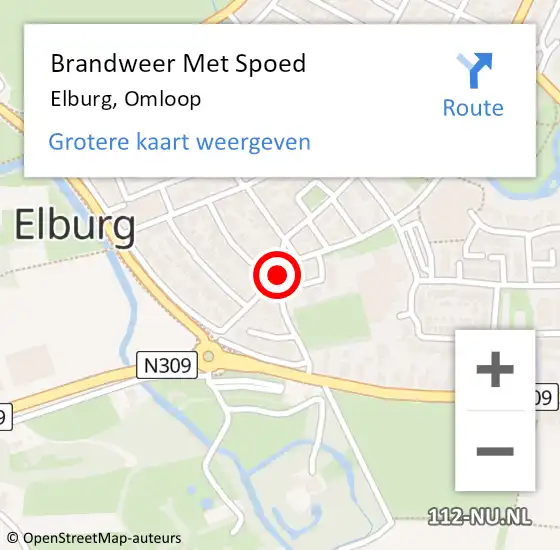 Locatie op kaart van de 112 melding: Brandweer Met Spoed Naar Elburg, Omloop op 16 maart 2019 14:44