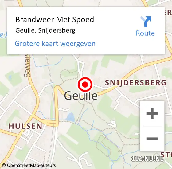 Locatie op kaart van de 112 melding: Brandweer Met Spoed Naar Geulle, Snijdersberg op 16 maart 2019 15:44