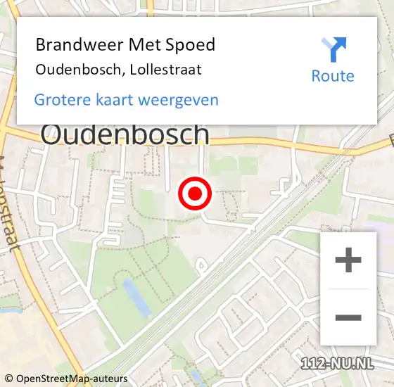 Locatie op kaart van de 112 melding: Brandweer Met Spoed Naar Oudenbosch, Lollestraat op 17 maart 2019 01:34