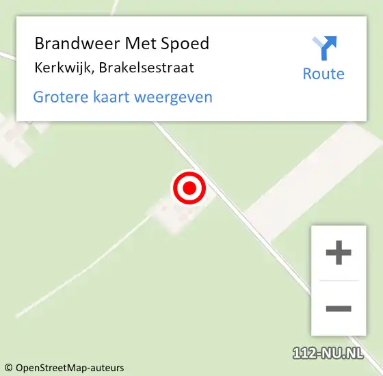 Locatie op kaart van de 112 melding: Brandweer Met Spoed Naar Kerkwijk, Brakelsestraat op 26 maart 2014 16:17