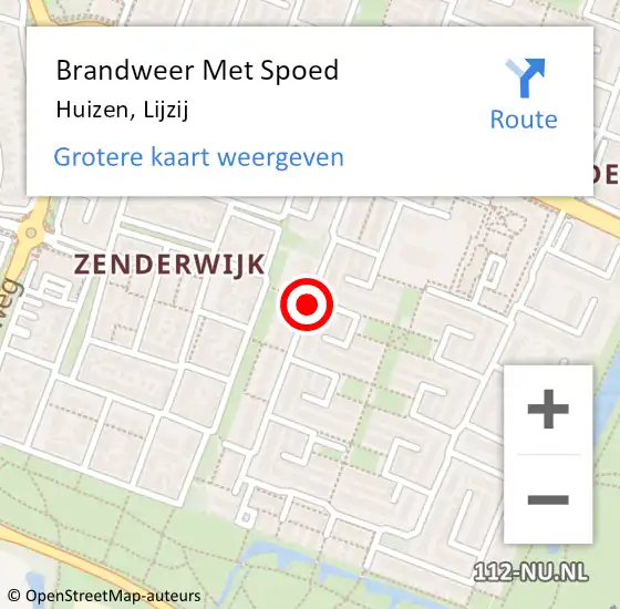 Locatie op kaart van de 112 melding: Brandweer Met Spoed Naar Huizen, Lijzij op 17 maart 2019 10:04