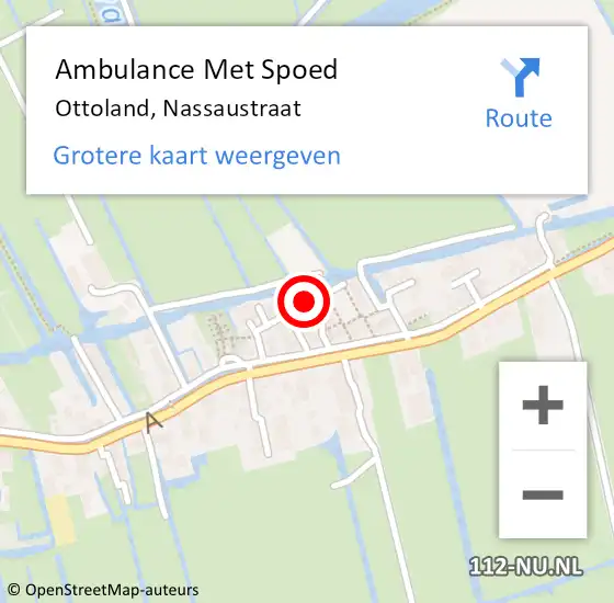 Locatie op kaart van de 112 melding: Ambulance Met Spoed Naar Ottoland, Nassaustraat op 17 maart 2019 15:11