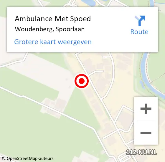 Locatie op kaart van de 112 melding: Ambulance Met Spoed Naar Woudenberg, Spoorlaan op 26 maart 2014 17:49