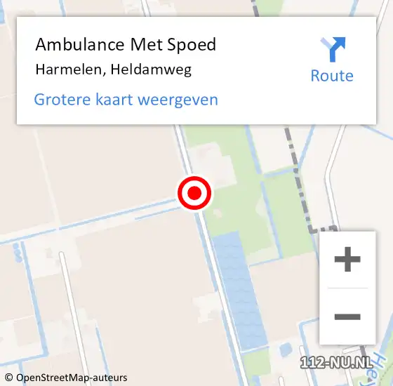 Locatie op kaart van de 112 melding: Ambulance Met Spoed Naar Harmelen, Heldamweg op 18 maart 2019 12:05