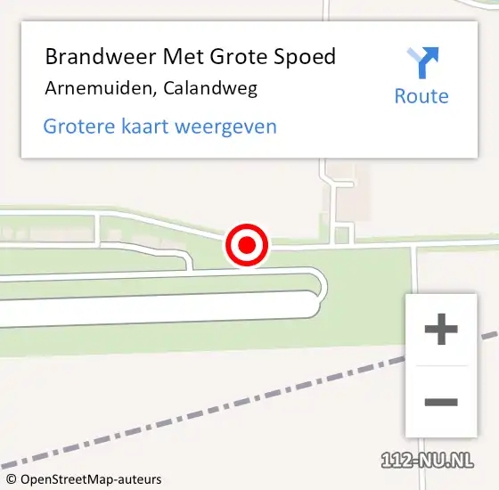 Locatie op kaart van de 112 melding: Brandweer Met Grote Spoed Naar Arnemuiden, Calandweg op 18 maart 2019 14:39