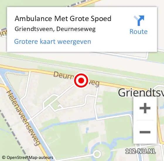 Locatie op kaart van de 112 melding: Ambulance Met Grote Spoed Naar Griendtsveen, Deurneseweg op 19 maart 2019 09:25
