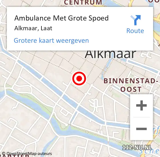 Locatie op kaart van de 112 melding: Ambulance Met Grote Spoed Naar Alkmaar, Laat op 19 maart 2019 10:10
