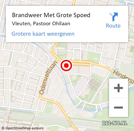 Locatie op kaart van de 112 melding: Brandweer Met Grote Spoed Naar Vleuten, Pastoor Ohllaan op 20 maart 2019 10:40