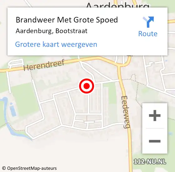 Locatie op kaart van de 112 melding: Brandweer Met Grote Spoed Naar Aardenburg, Bootstraat op 20 maart 2019 14:36