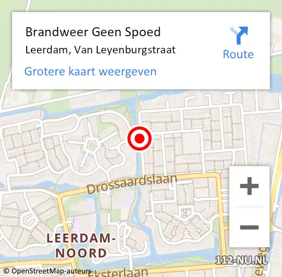 Locatie op kaart van de 112 melding: Brandweer Geen Spoed Naar Leerdam, Van Leyenburgstraat op 20 maart 2019 20:03